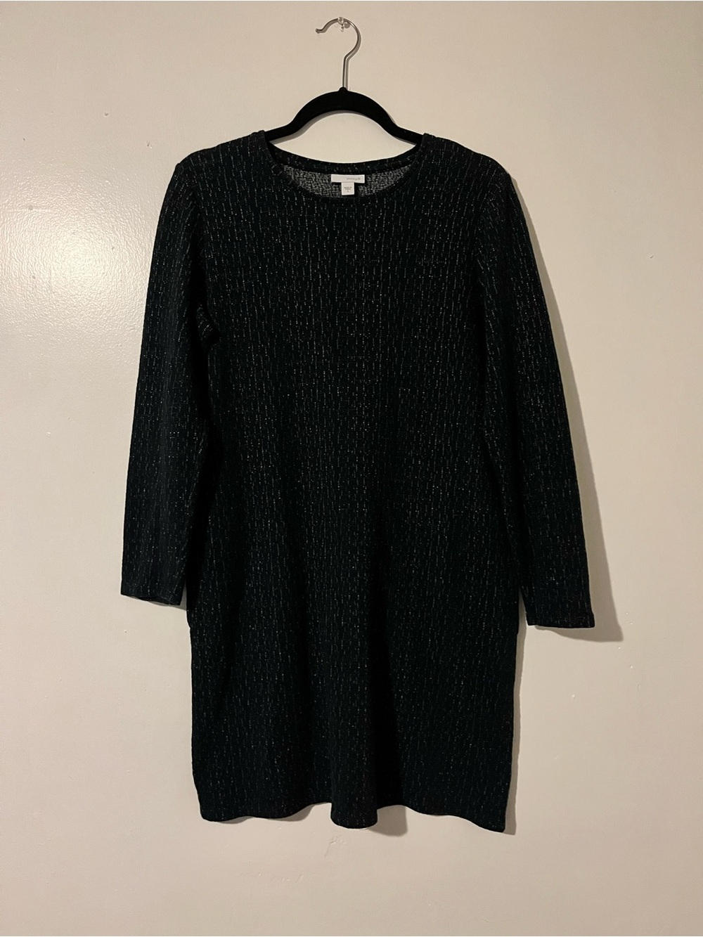 J Jill Long-Sleeve Midi Dress with Subtle Detail